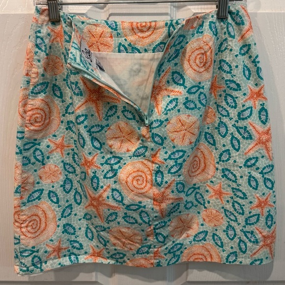 Vintage Lilly Pulitzer Starfish Sand Dollar Mini Skirt Size 4 - Picture 3 of 7